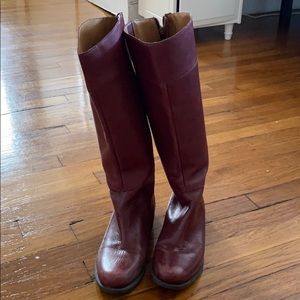 Nine West Vintage America red/brown boots w/ zip